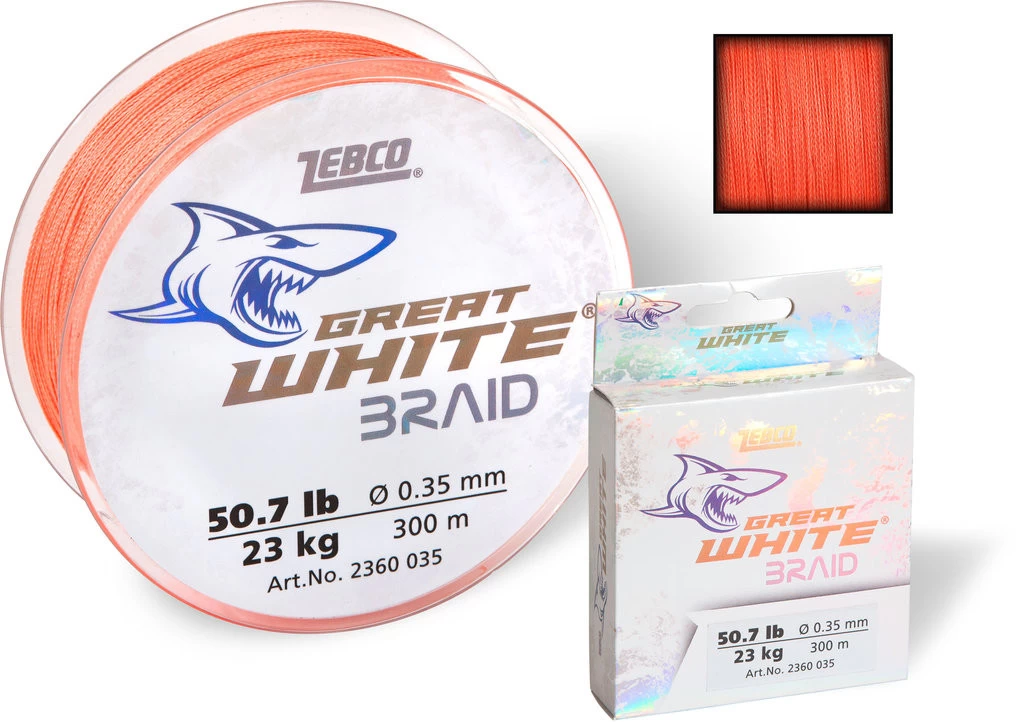 ZEBCO Great White Braid - Geflochtene Schnur - Orange - Image 2