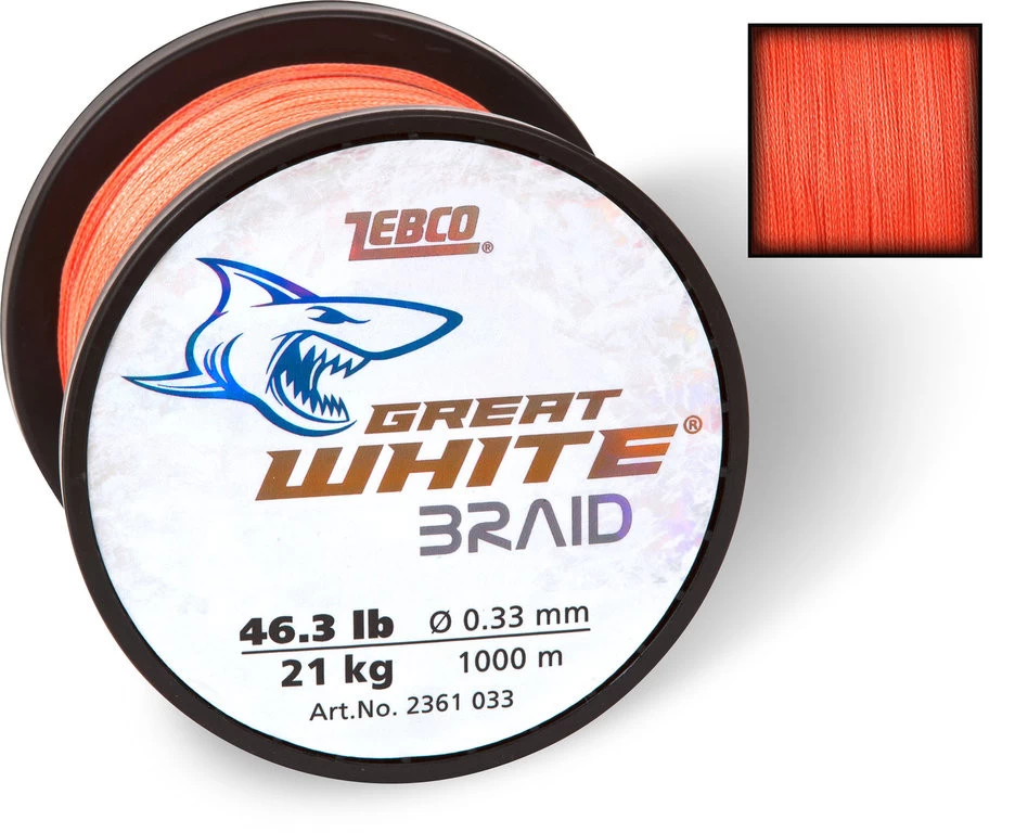 ZEBCO Great White Braid - Geflochtene Schnur - Orange - Image 3