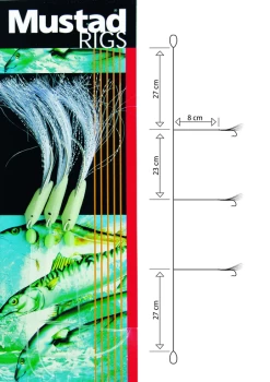 Mustad Hokkai Tempter Rig Weiß - T17D/S0879