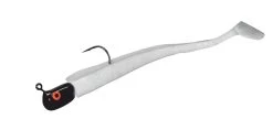 Hogy Paddle Shaker Tail 23cm Mit VMC Jig Head Bone